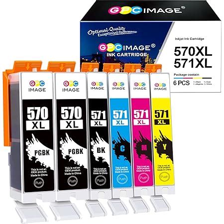 5 Ink Cartridges Compatible With Canon PGI 570 CLI 571 For Canon