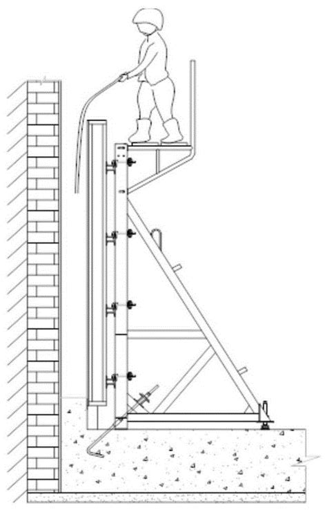 单侧墙模板支撑架的制作方法