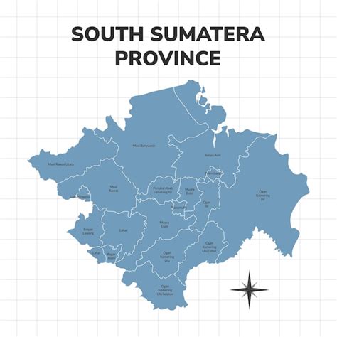 Ilustraci N Del Mapa De La Provincia De Sumatra Del Sur Mapa De La