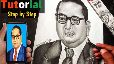 How To Draw Dr Br Ambedkar Step By Step Tutorial Video 🔥 Youtube