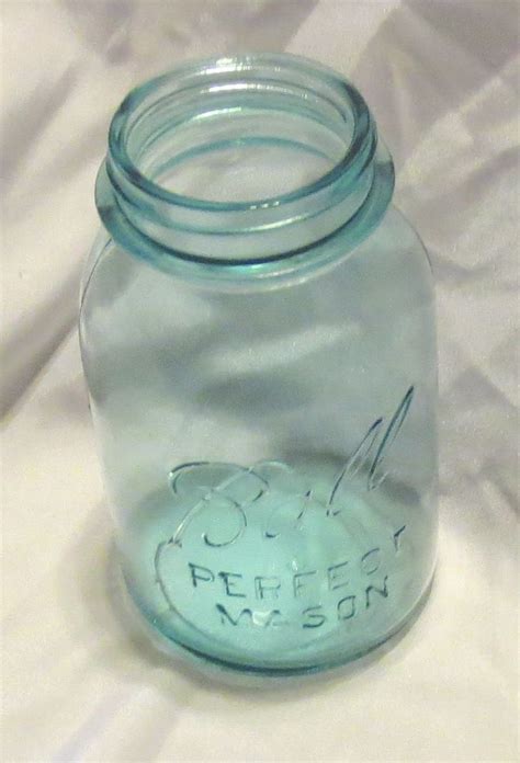 Light Blue Ball Perfect Mason Jar 1 Quart Etsy Mason Jars Jar Light