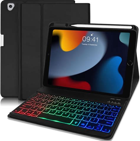 Tengwudz Ipad 10 2 Keyboard Case For 9th Generation 2021 8th Gen 2020 7th Gen 2019