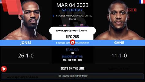 UFC 285 JON JONES VS CIRYL GANE PREVIEW TIME DATE