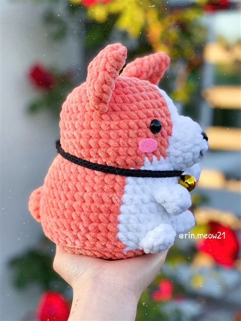 Crochet Pattern Chubby Corgi Etsy