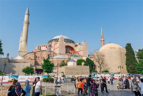 Hagia Sophia Exterior Minarets And Dome In Istanbul Turkey