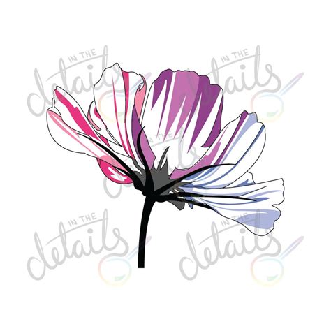 Bisexual Bi Pride Flower Sticker Etsy