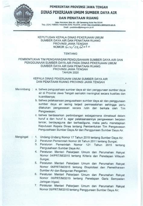 Pdf Jatengprov Go Id Membentuk Tim Pengawasan Pengusahaan Sumber