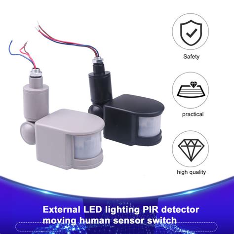 Rumah AC 220V 12V IR Saklar Lampu Sensor Gerak PIR Inframerah Otomatis