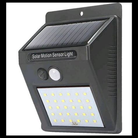 Luminária De Parede 20 Leds Energia Solar Sensor De Movimento e