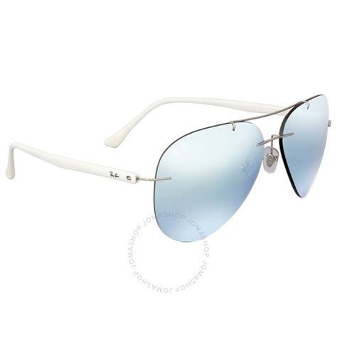 Ray Ban Titanium Mirror Aviator Sunglasses Rb8058 003 30 59 8053672656336 Sunglasses Jomashop