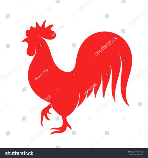 Rooster Zodiac Sign Vector Illustration Stock Vector (Royalty Free ...