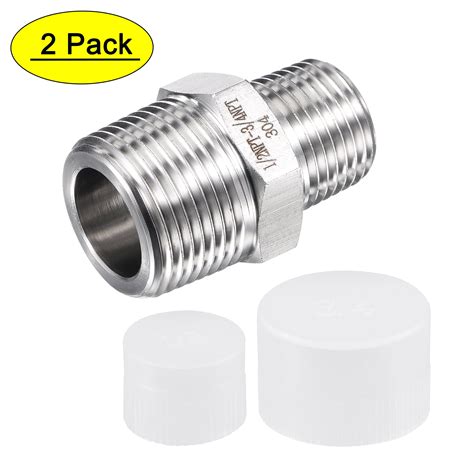 304 Stainless Steel Pipe Fitting Reducer Adapter 3 4npt Male X 1 2npt Male For Water Oil Air