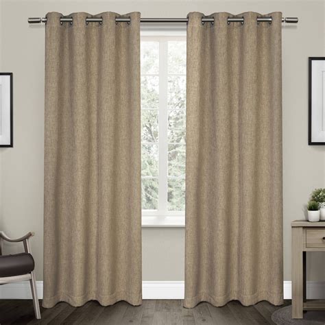 Exclusive Home Curtains Vesta Heavyweight Textured Linen Room Darkening