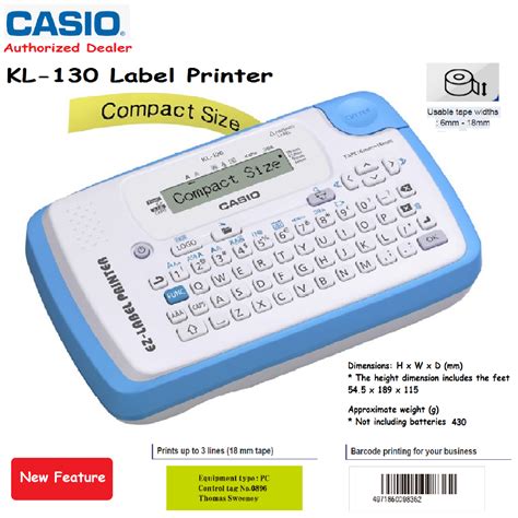 Original Casio Label Printer Kl Label It Ez Label Upgrade From