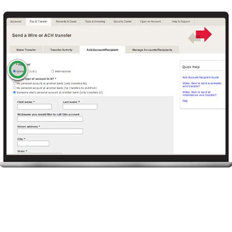 How To Do A Domestic Wire Transfer With Online Banking Bank Of America