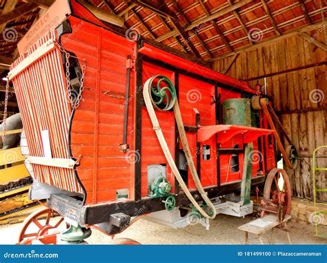 Vintage French Threshing Machine Editorial Image Image Of Vintage