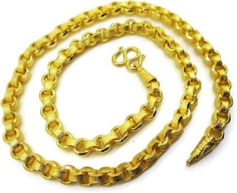 Men S Deluxe 22K 23K 24K THAI BAHT YELLOW GOLD GP NECKLACE 26 Jewelry