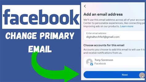 How To Change Primary Email On Facebook Pc Youtube