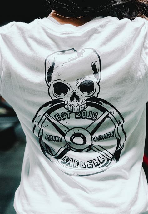 Mvb Barbell Skull Tee Mountvernonbarbell