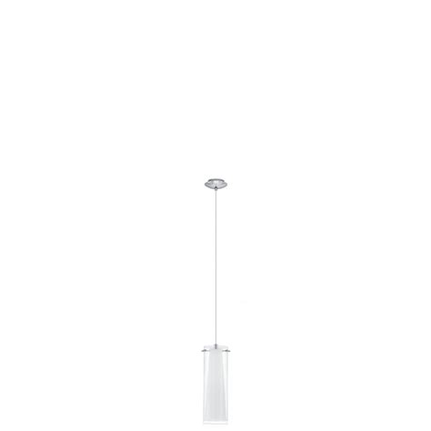 89832 Pinto Pendant Light Chrome Clear White Shade