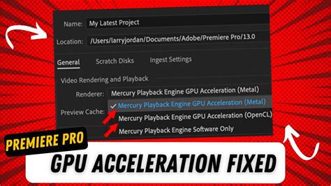 How To Fix Premiere Pro Not Using Gpu Acceleration Mercury Playback