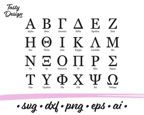 Letra griega svg greek font svg Greek alphabet svg Greek Etsy México