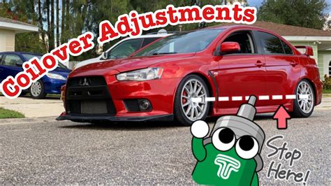 Evo X Coilover Adjustments Tein Flex Z S Youtube