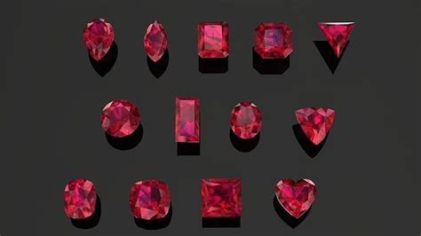 3d Model Ruby Gem Stones Pack Vr Ar Low Poly Cgtrader