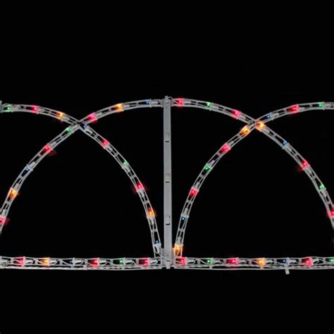 7.5' Lighted White Christmas Pathway Fence w/ Multi-Color Lights