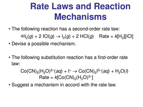 Reaction Mechanisms A Reaction Mechanism Is A Sequence Of Molecular