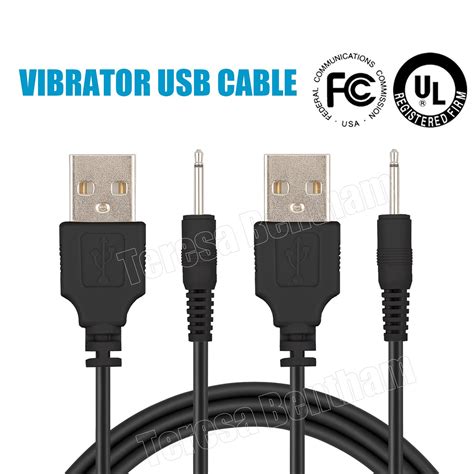 2 Fast Charging Dc Vibrator Cable For Rechargeable Sex Toys Vibrators