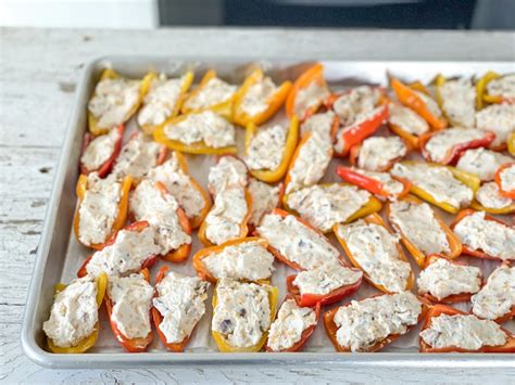 Stuffed Mini Peppers With Cream Cheese 4 Ingredient Appetizer Recipe