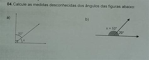 Calcule As Medidas Desconhecidas Dos Ngulos Das Figuras Abaixo