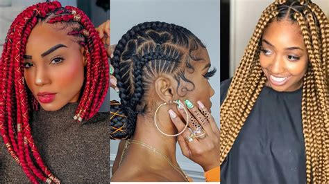 2022 Latest Braiding Hairstyles For Black Women Beautiful Braids