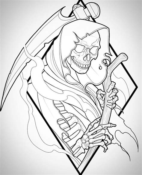 Pin By Noemie Martel On Tattoos Reaper Tattoo Tattoo Design Drawings