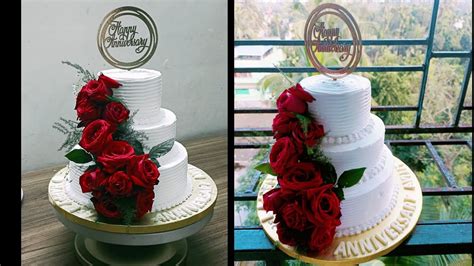 Anniversary Cake Three Tier Anniversary Cake Cake Decoration With