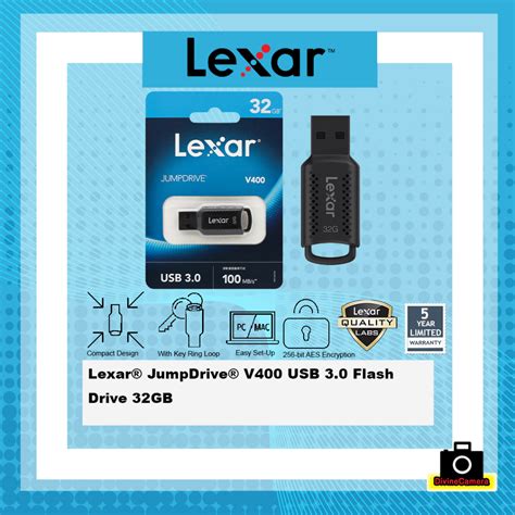 Lexar JumpDrive V400 USB 3 0 Flash Drive 32GB 64GB 128GB