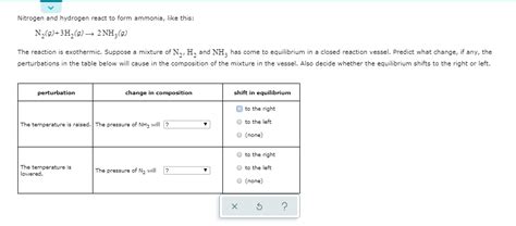 Answered Nitrogen And Hydrogen React To Form Bartleby