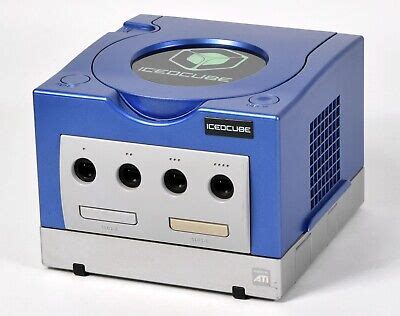 Nintendo Gamecube Konsole Icedcube Blau Silber Dol Gro E Disks