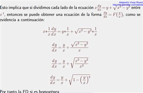 Ecuacion Diferencial Homogenea Orden 1