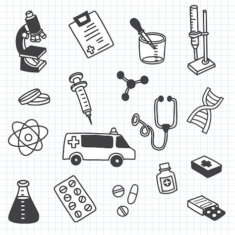 Premium Vector The Cutest Doodle Medicine Icon Set For Your Design