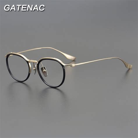 Gatenac Unisex Full Rim Round Titanium Eyeglasses Gxyj895 Fuzweb