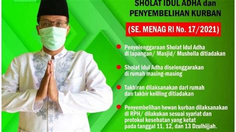 Penyelenggaraan Salat Idul Adha Di Rumah Saja Kemenag Kami Sudah