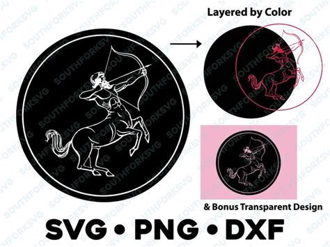 Sagittarius Zodiac Centaur Svg Png Dxf Cut File For Silhouette Cameo