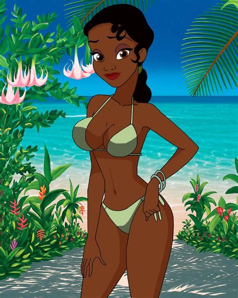 Tiana In A Bikini By Carlshocker Ariel Drawing Tiana And Naveen