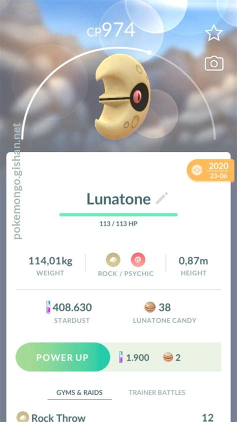 Lunatone - Pokemon Go