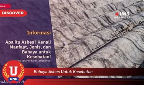 Inilah 10 Bahaya Asbes Untuk Kesehatan Yang Wajib Diketahui