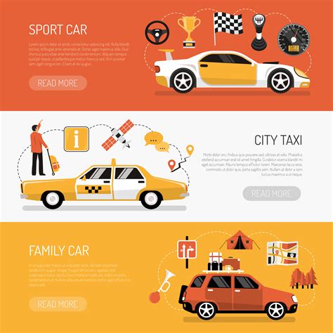 Auto Horizontal Banners 475702 Vector Art at Vecteezy