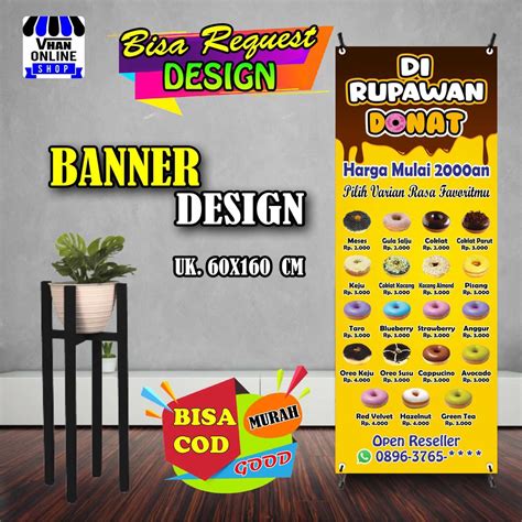 Jual Spanduk Banner Jualan Donat Kue Bolu Keren Murah Bagus