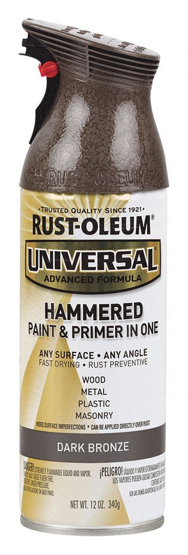 RUST-OLEUM Universal Hammered Spray Paint in Hammered Dark Bronze for Aluminum, Metal, Wood, 12 ...